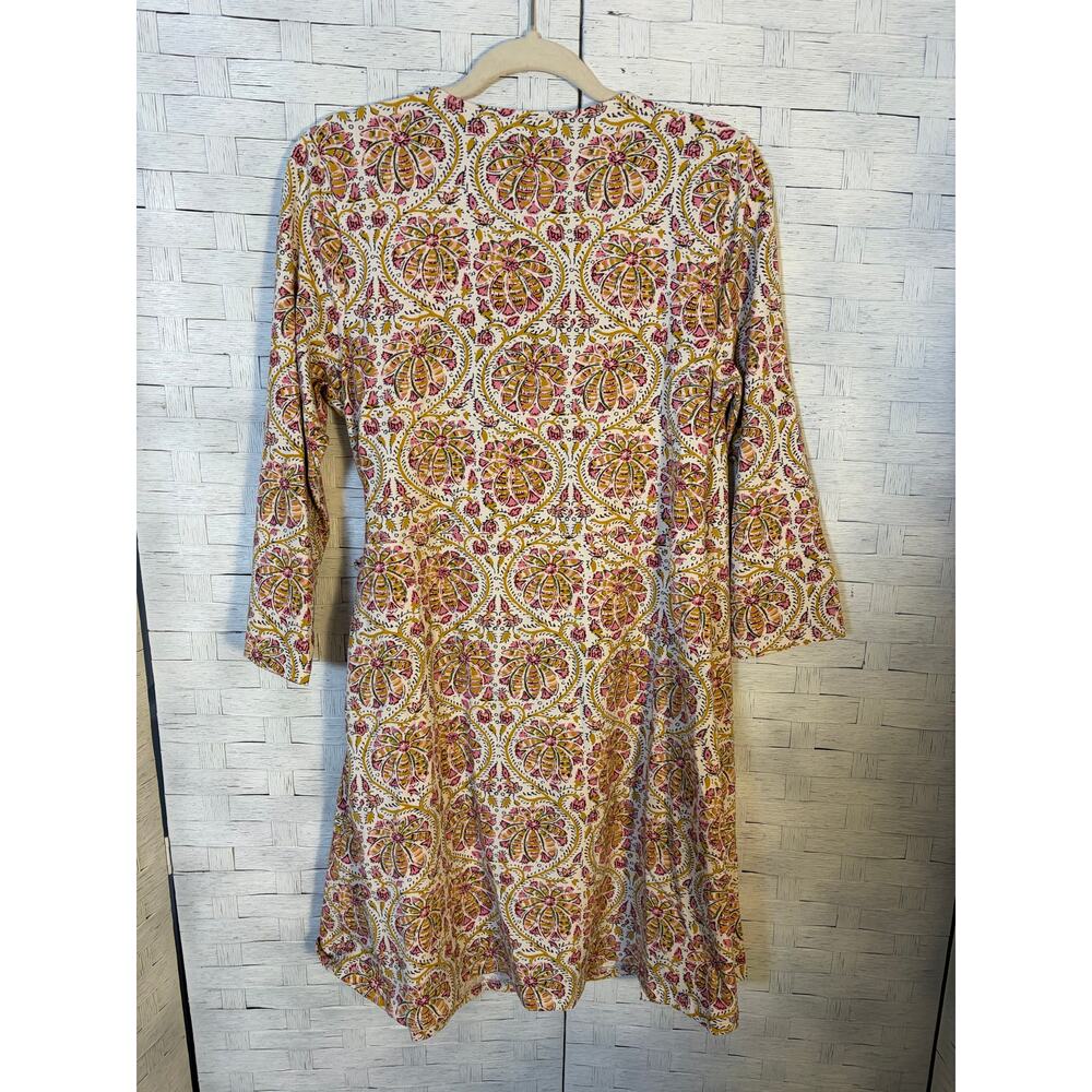 Spartina 449 womens wrap dress paisley floral faux V-neckline feminine soft - Picture 3 of 14